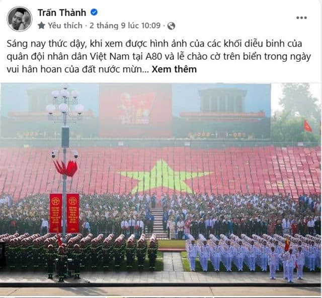 Hình ảnh lễ kỷ niệm Quốc khánh với cờ đỏ sao vàng, bối cảnh của cuộc tranh cãi về cảm xúc công cộng