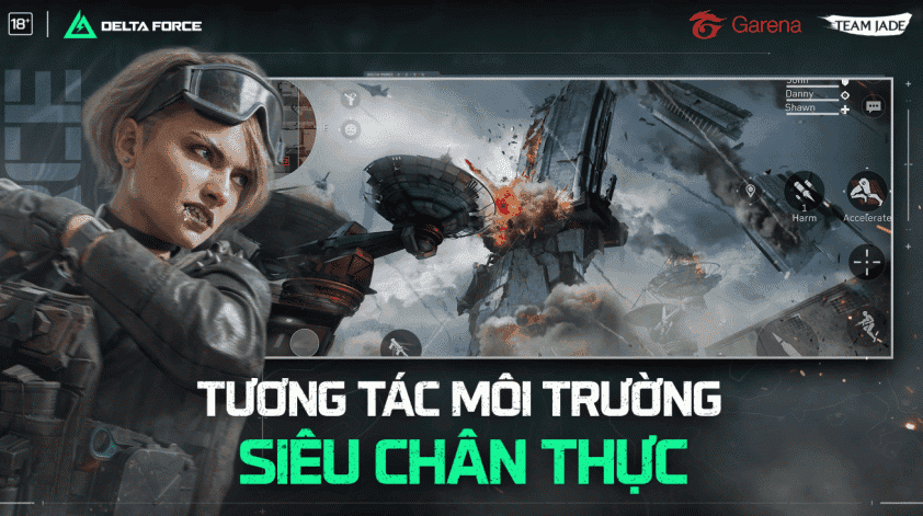 Hình ảnh môi trường có thể phá hủy trong Garena Delta Force, thể hiện tính chiến thuật và tương tác cao.
