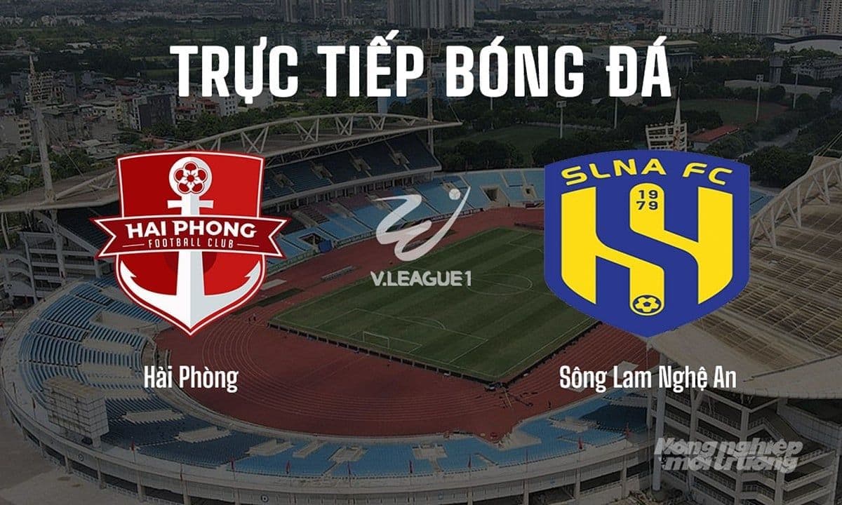 Hình ảnh quảng bá trận đấu V.League giữa Hải Phòng và Sông Lam Nghệ An, thể hiện bản sắc văn hóa địa phương và sự gắn kết cộng đồng.