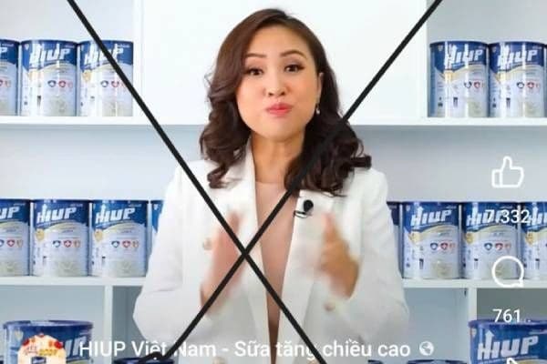 Hình ảnh quảng cáo sai sự thật về thực phẩm chức năng, lừa dối người tiêu dùng.
