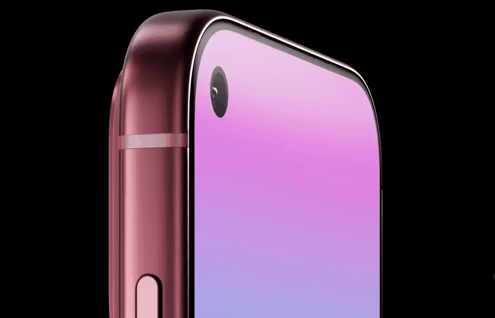 Hình ảnh render cận cảnh màn hình iPhone 18 Pro với Dynamic Island nhỏ gọn hơn.