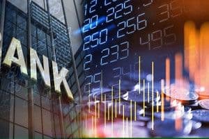Hình ảnh tổng hợp về ngân hàng và thị trường tài chính, tượng trưng cho chiến lược đa dạng hóa dự trữ của ngân hàng trung ương.