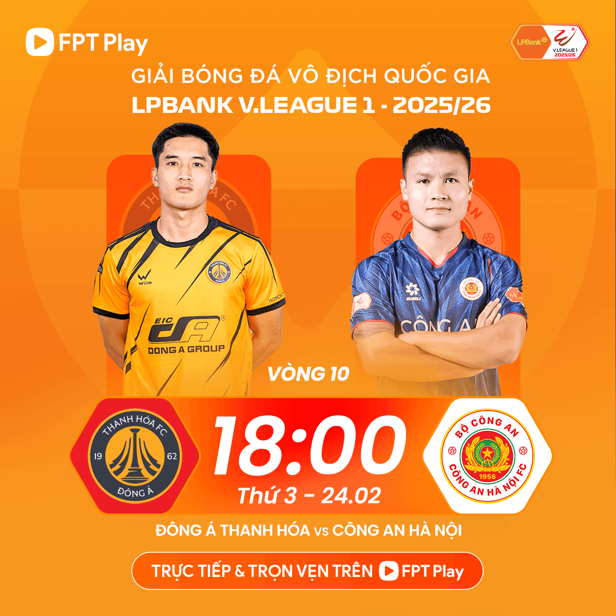Hình ảnh trận đấu giữa Thanh Hóa và Công an Hà Nội tại V-League
