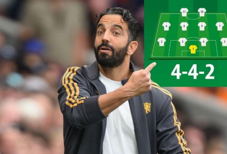 Huấn luyện viên phân tích chiến thuật 4-4-2, minh họa cho màn so tài chiến thuật.