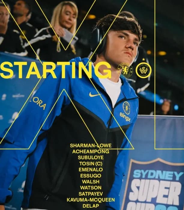 Đội hình ra sân của Chelsea với nhiều tài năng trẻ trong trận đấu đầu tiên dưới thời Xabi Alonso.
