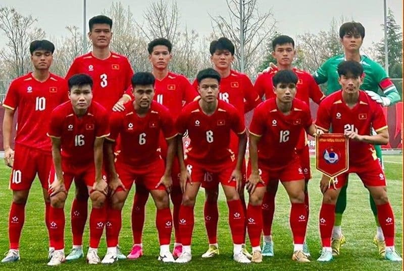 Đội hình U23 Việt Nam tham dự giải giao hữu CFA Team China 2026