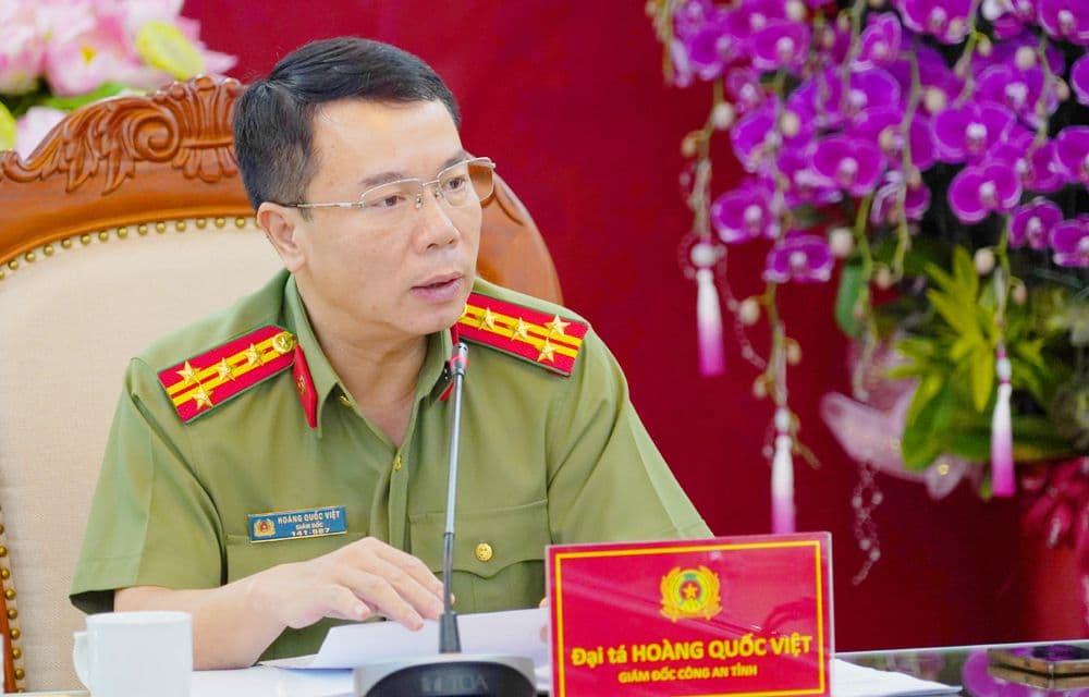Đại tá Hoàng Quốc Việt, Giám đốc Công an tỉnh Thanh Hóa, phát biểu về sức mạnh từ lòng dân và kỷ nguyên số.
