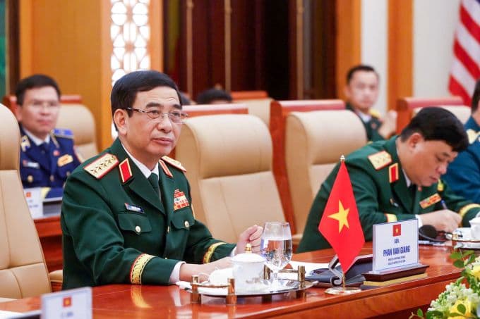 Đại tướng Phan Văn Giang tại hội đàm về hợp tác quốc phòng Việt - Mỹ