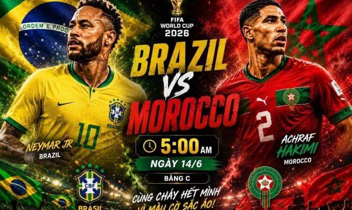 Đội tuyển Brazil với Neymar trên sân cỏ