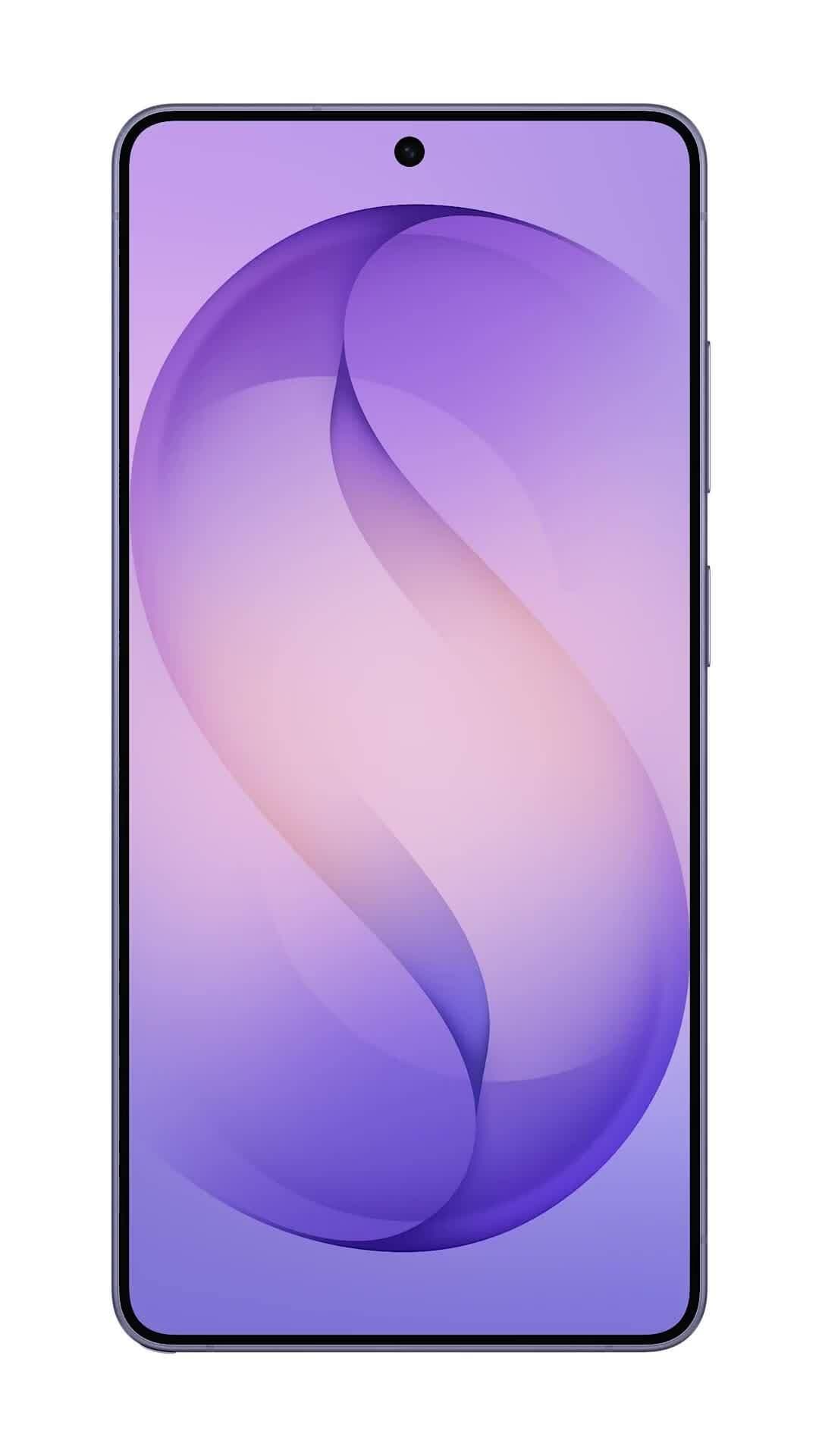 Điện thoại Samsung Galaxy S26 Ultra với thiết kế màn hình bo tròn và màu sắc tím hiện đại