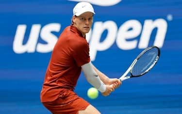 Jannik Sinner trong trận đấu tại US Open, giải đấu anh vừa trải qua nỗi thất vọng.