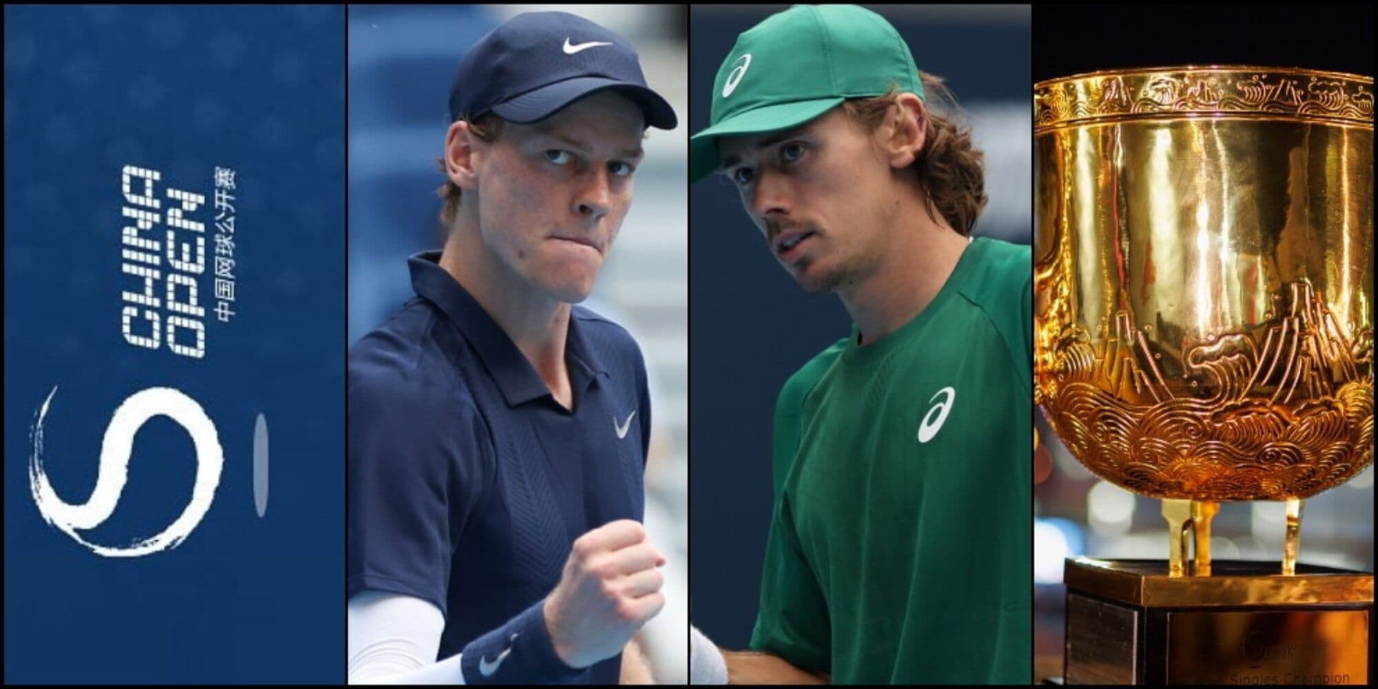 Jannik Sinner và Alex de Minaur đối đầu tại China Open, biểu tượng cho cuộc đua chinh phục đỉnh cao.