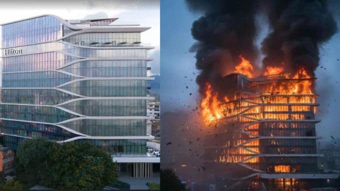 Khách sạn Hilton Kathmandu bùng cháy dữ dội trong các cuộc biểu tình ở Nepal