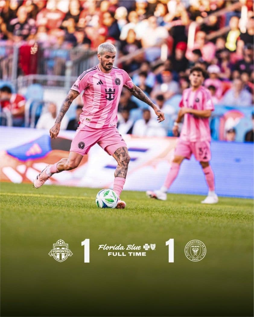 Kết quả hòa 1-1 đầy tiếc nuối của Inter Miami trước Toronto