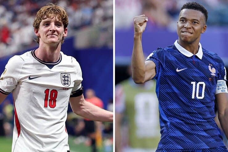 Kylian Mbappe và một cầu thủ Anh trong bối cảnh cuộc đua Vua phá lưới World Cup 2026.