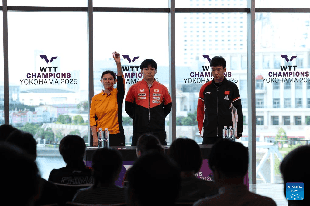 Lễ bốc thăm WTT Champions Yokohama 2025 với sự góp mặt của các tay vợt nam