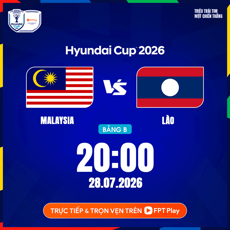 Lịch thi đấu bóng đá Malaysia vs Lào tại ASEAN Cup 2026