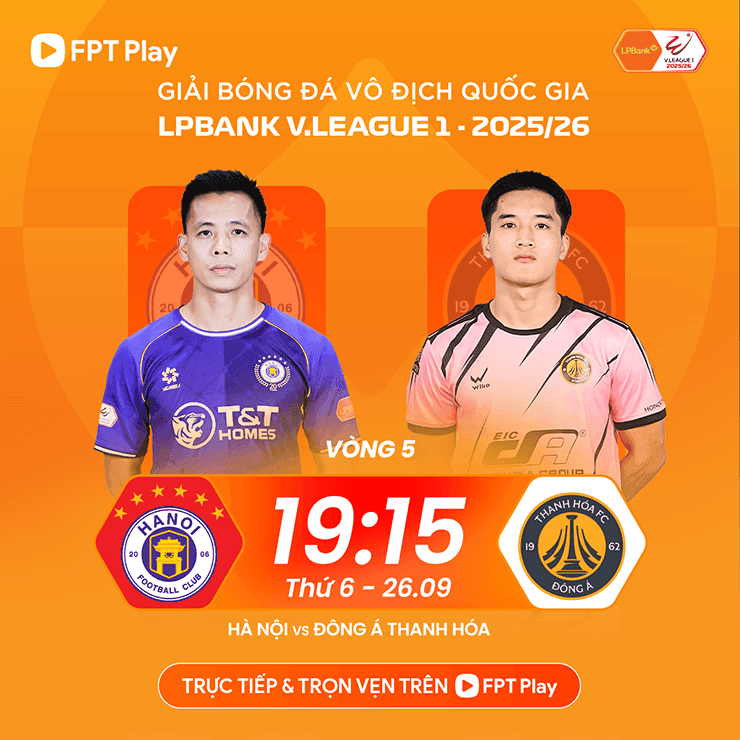 Lịch thi đấu vòng 5 V-League giữa Hà Nội FC và Thanh Hóa, trận đấu quyết định