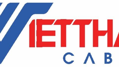 Logo công ty Dây và Cáp điện Tín Hưng, liên quan đến giá cổ phiếu và kế hoạch huy động vốn bị hủy bỏ, thể hiện rủi ro thị trường.
