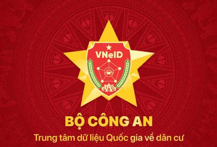 Logo ứng dụng định danh điện tử VNeID của Bộ Công an Việt Nam, biểu tượng cho định danh số và dữ liệu dân cư.