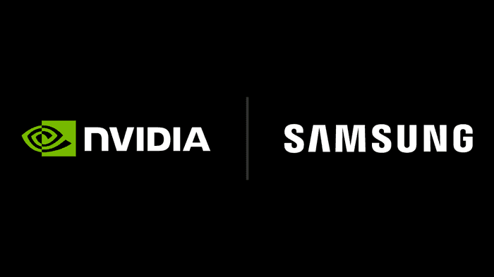 Logo NVIDIA và Samsung, minh họa sự hợp tác chiến lược trong công nghệ AI-RAN và 6G.