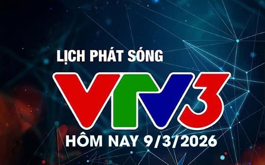 Logo VTV3 và lịch phát sóng, biểu tượng của kênh truyền hình giải trí hàng đầu Việt Nam.