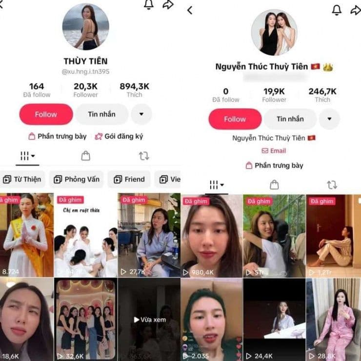 Màn hình điện thoại hiển thị các tài khoản mạng xã hội và video, minh họa áp lực từ 'cõi mạng' đối với người nổi tiếng.