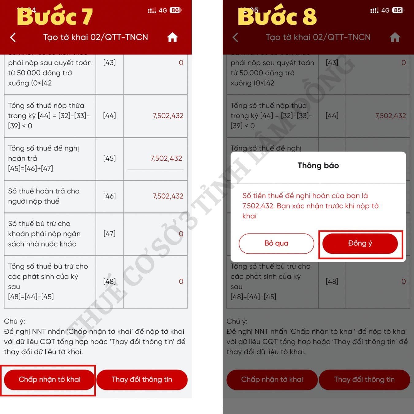 Màn hình ứng dụng eTax Mobile với các bước tạo tờ khai quyết toán thuế, thể hiện sự phức tạp của thủ tục hành chính.