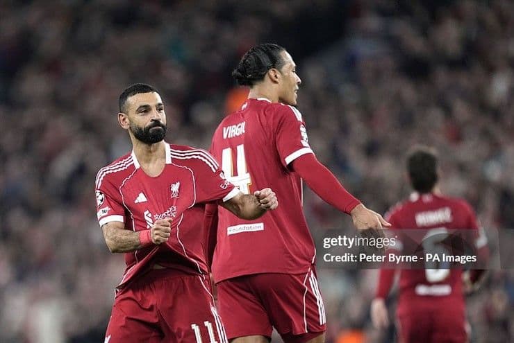 Mohamed Salah của Liverpool thể hiện sự quyết tâm sau khi ghi bàn