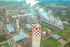 Một khu công nghiệp hiện đại, tượng trưng cho sự phát triển bền vững và các ngành công nghệ mũi nhọn của Việt Nam.