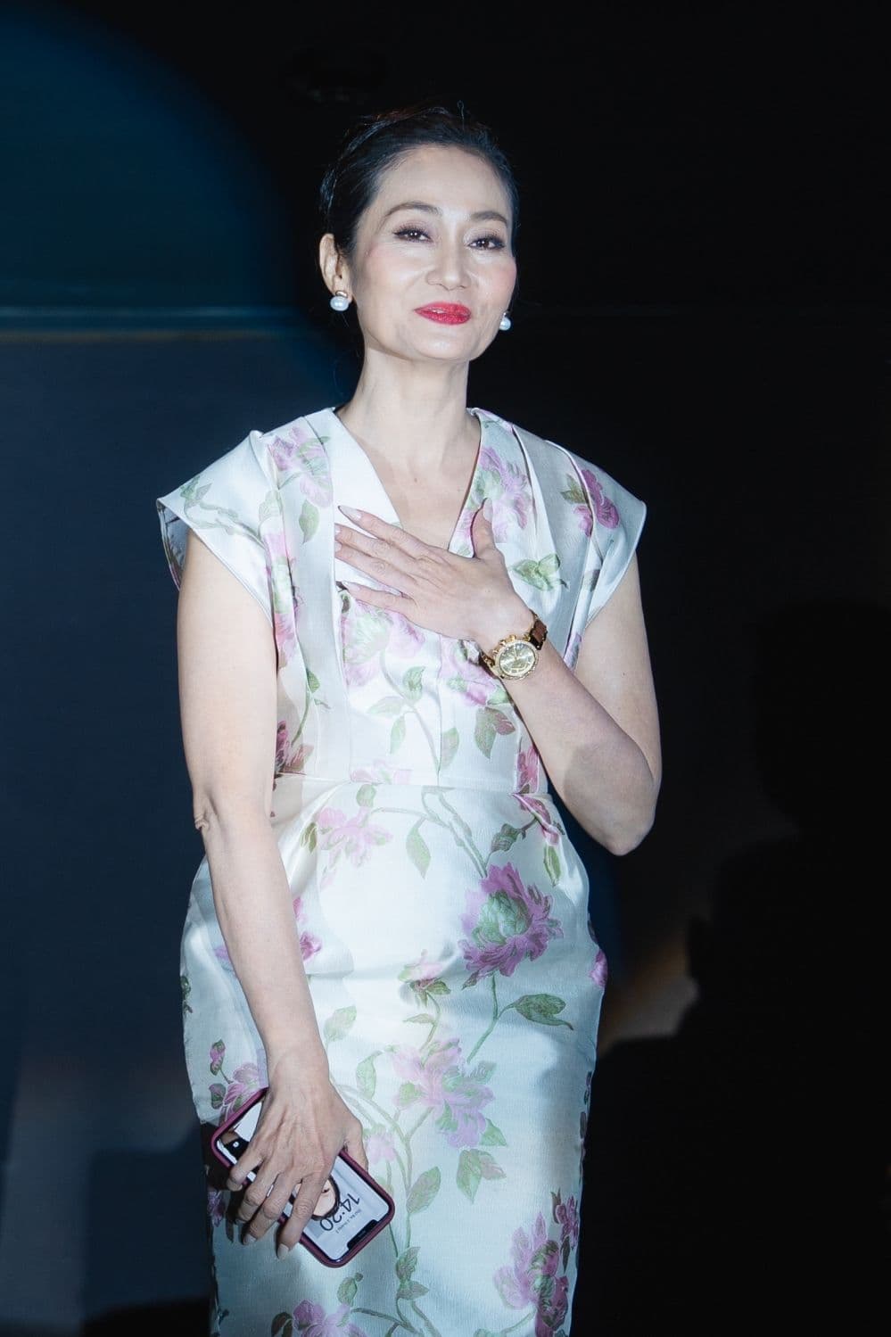 Nữ diễn viên Hồng Ánh tại sự kiện ra mắt phim "Tài"