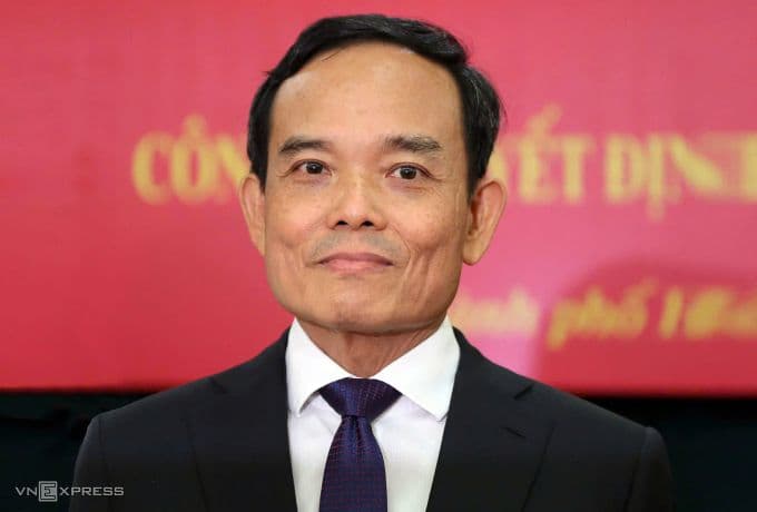 Ông Trần Lưu Quang, tân Bí thư Thành ủy TP.HCM, phát biểu tại lễ công bố quyết định.
