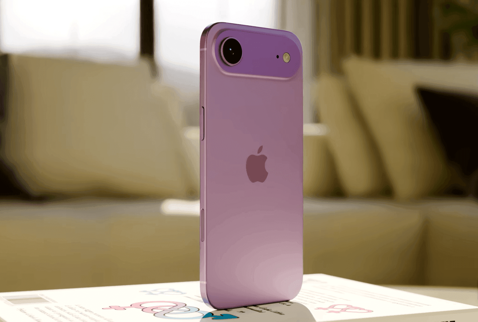 Ảnh dựng iPhone 17 Air, mẫu iPhone được đồn đoán tập trung vào sự siêu mỏng, đối lập với iPhone 17 Pro Max.