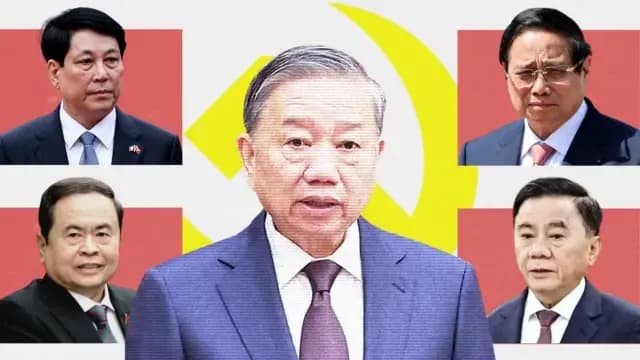 Ảnh minh họa các lãnh đạo chủ chốt của Đảng, thể hiện chân dung tập thể của Ban Chấp hành Trung ương.