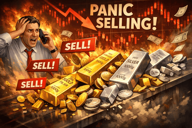 Nhà đầu tư hoảng loạn bán tháo vàng và bạc khi giá kim loại quý lao dốc, thể hiện sự biến động khó lường của thị trường.