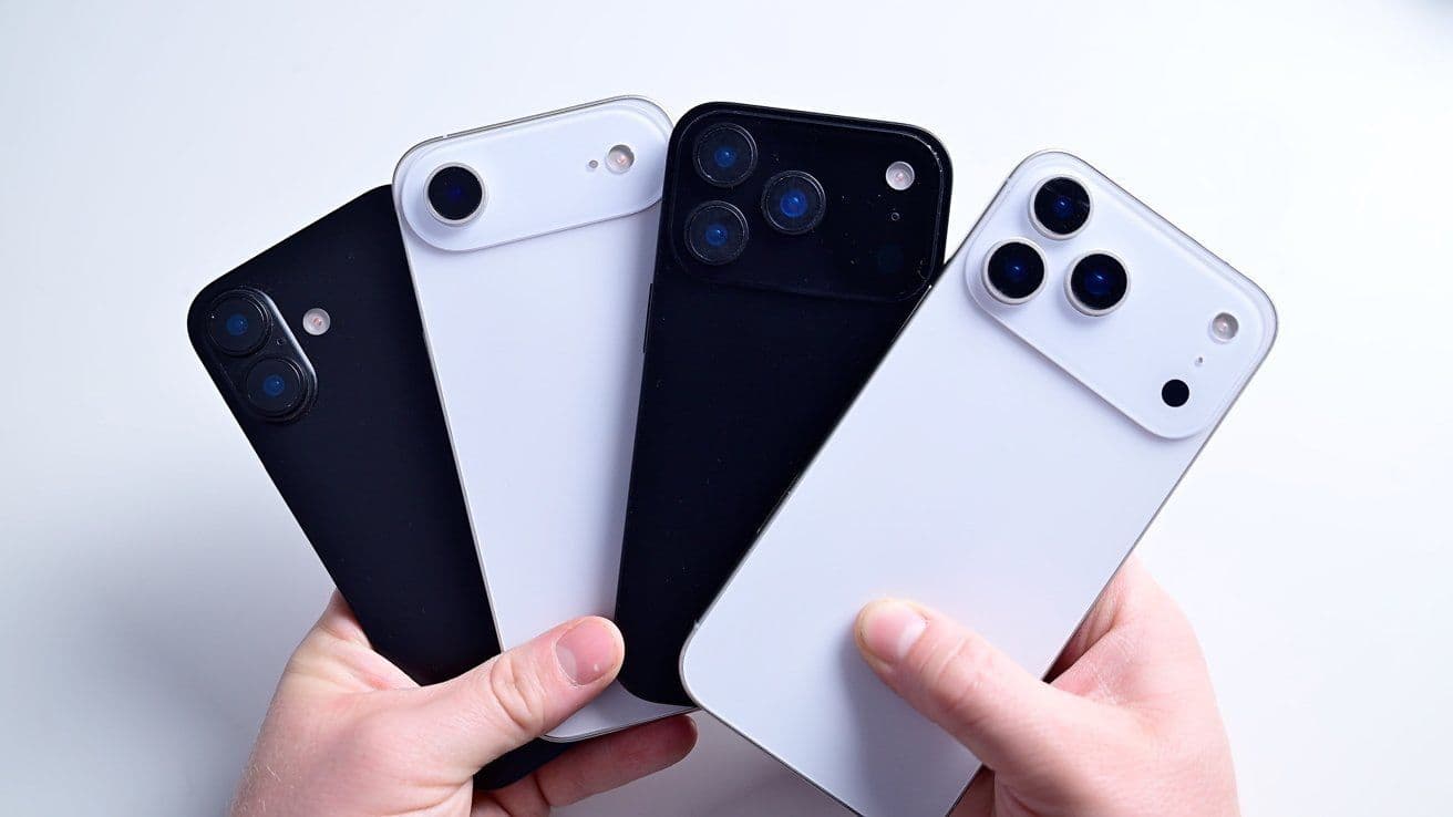 Nhiều mẫu ảnh minh họa iPhone thế hệ mới với các thay đổi thiết kế tiềm năng, tượng trưng cho sự định nghĩa lại của sự hoàn hảo.