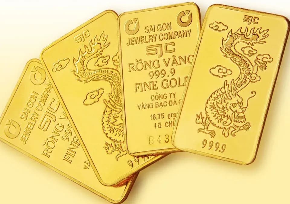 Những thỏi vàng SJC 999.9, biểu tượng của thị trường vàng Việt Nam.
