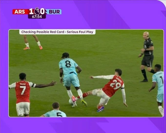Pha vào bóng gây tranh cãi của Kai Havertz, một khoảnh khắc suýt nữa đã phá hỏng nỗ lực của Arsenal.