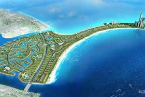 Phối cảnh khu đô thị lấn biển, minh họa cho các dự án bất động sản đồ sộ từng thuộc về Trương Mỹ Lan, nay mang ý nghĩa mới trong vụ án.