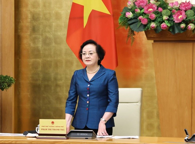 Phó Thủ tướng Phạm Thị Thanh Trà phát biểu tại cuộc họp