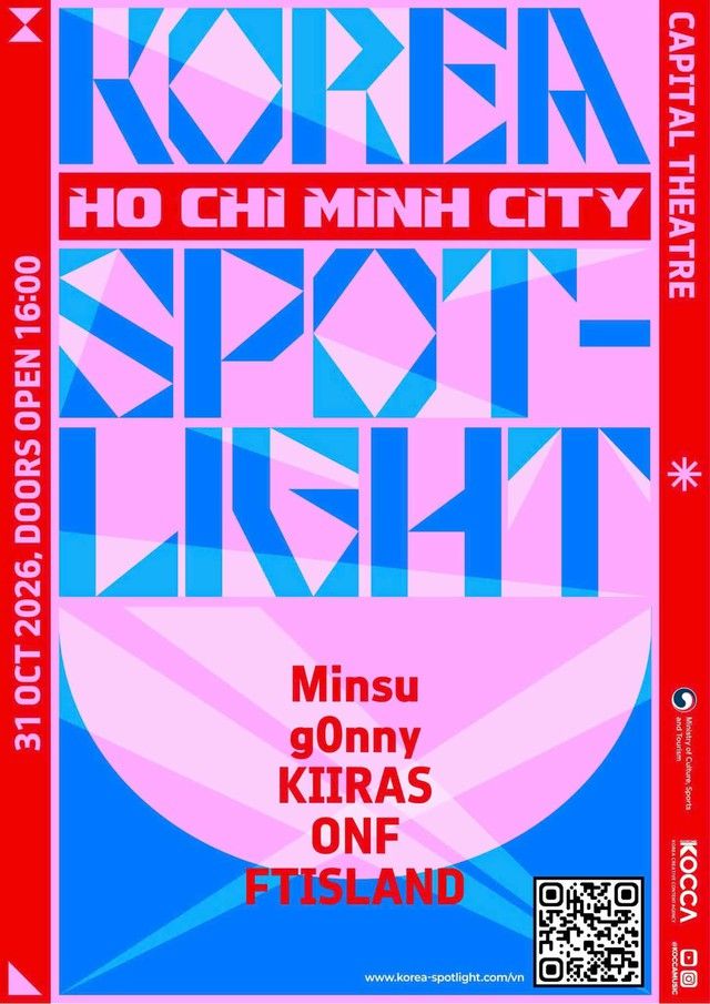 Poster giới thiệu sự kiện KOREA SPOTLIGHT diễn ra tại TP.HCM vào tháng 10 năm 2026