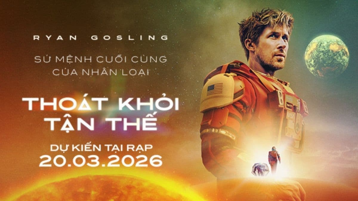 Poster phim khoa học viễn tưởng "Thoát Khỏi Tận Thế", tượng trưng cho trải nghiệm xem phim như một liệu pháp tinh thần.