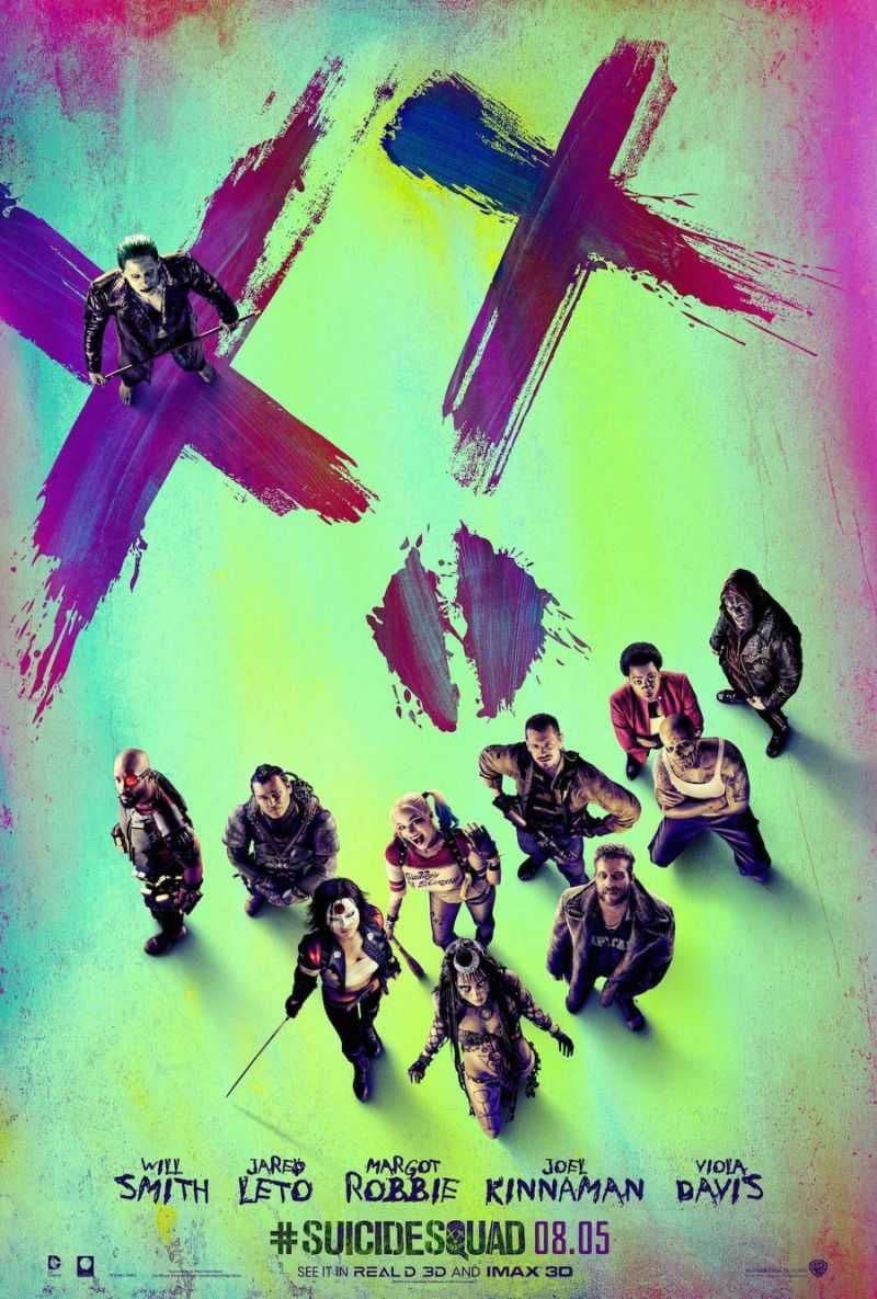 Poster phim Suicide Squad, liên kết với sự xuất hiện của Enchantress và quá khứ của vũ trụ DC.