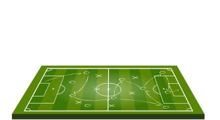 Sơ đồ chiến thuật trên sân bóng, minh họa cho các thử nghiệm đội hình của Manchester United.
