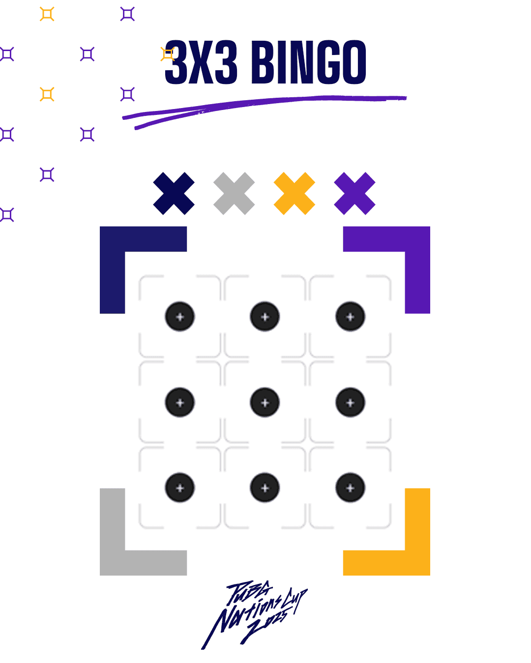 Sự kiện Bingo 3x3 tương tác dành cho người hâm mộ tại PUBG Nations Cup 2025.