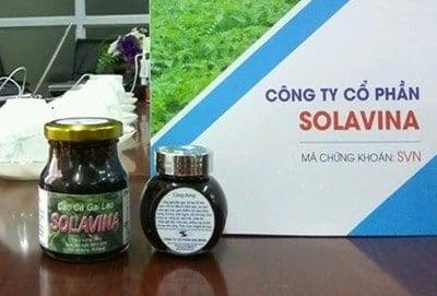 Sản phẩm Solavina và thông tin về thoái vốn, phản ánh sự lung lay niềm tin của nhà đầu tư vào kết quả kinh doanh.