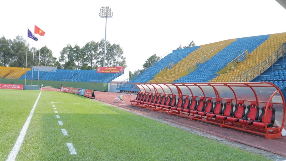 Sân vận động Gò Đậu trống vắng, sân nhà tạm thời của CLB TP.HCM