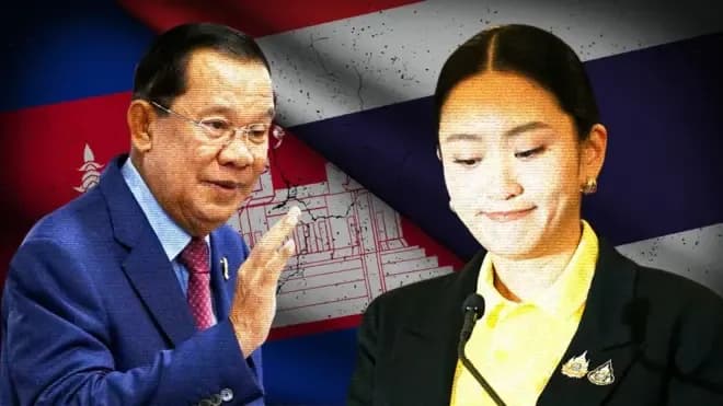 Thủ tướng Thái Lan Paetongtarn Shinawatra và Chủ tịch Thượng viện Campuchia Hun Sen, tâm điểm quan hệ hai nước.