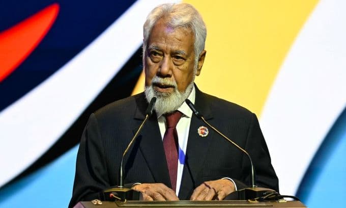 Thủ tướng Timor-Leste Xanana Gusmao phát biểu tại hội nghị cấp cao ASEAN khi Timor-Leste gia nhập khối.