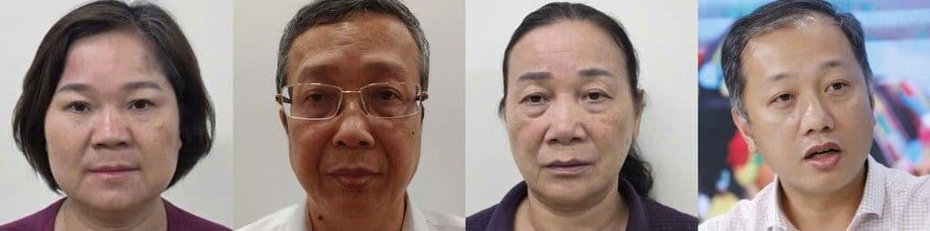 Thứ trưởng Hoàng Trung và các bị can khác bị bắt vì tội nhận hối lộ, liên quan đến vụ án 'giấy phép con' trong ngành nông nghiệp.